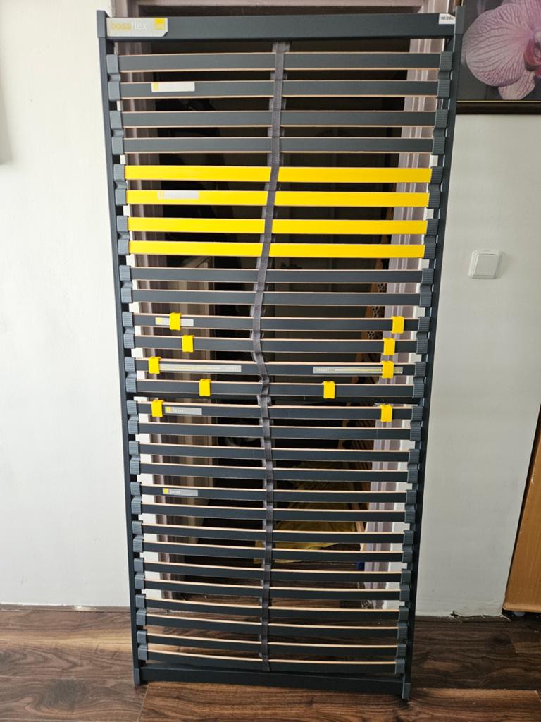 UITSTEKEND 5 ZONE BOSSFLEX 400 LATTENBODEM 90 X 200 CM, Ophalen, 90 cm, Eenpersoons, Zo goed als nieuw