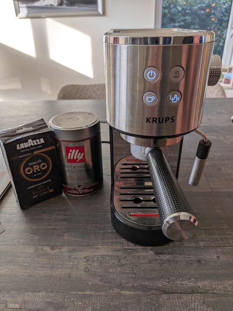 Krups Virtuoso Pistonmachine, Ophalen, Gebruikt, Espresso apparaat, Gemalen koffie