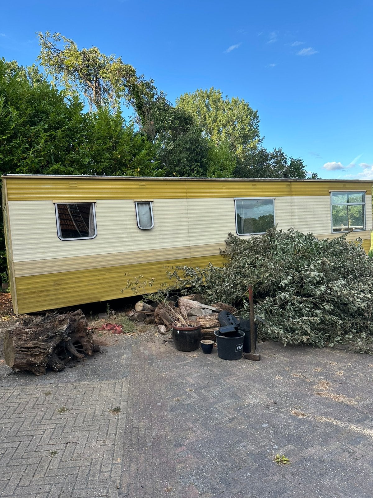 Gratis stacaravan, Ophalen, Gebruikt