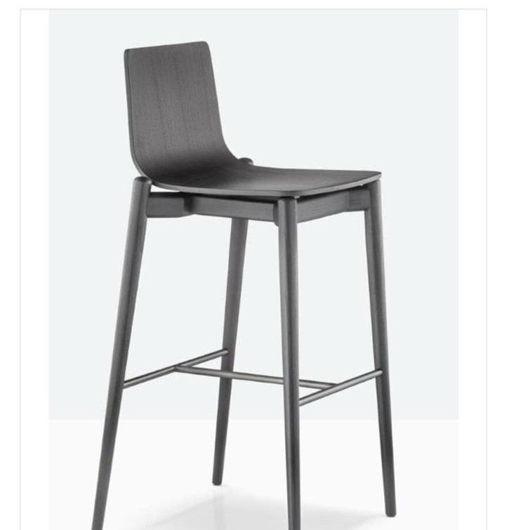 Pedrali Malmö kruk Nieuw! Zwart, Huis en Inrichting, Ophalen, 60 tot 90 cm, Nieuw, Hout