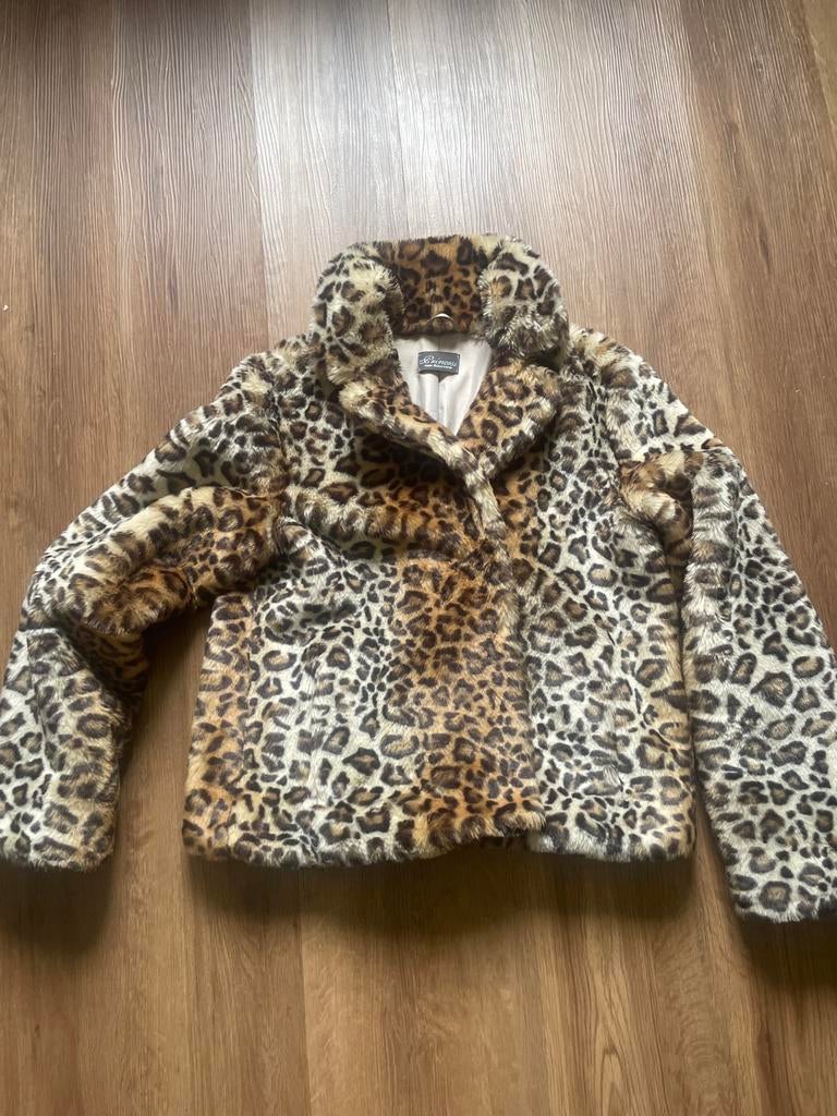 Princess goes Hollywood fake fur jas, luipaard print, 36-38, Kleding | Dames, Verzenden, Gedragen, Maat 36 (S), Bruin