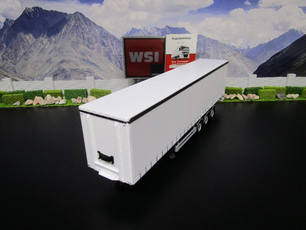 wsi 03-1068 white line schuifzeilen oplegger 3as, Hobby en Vrije tijd, Modelauto's | 1:50, Ophalen, Nieuw, Bus of Vrachtwagen