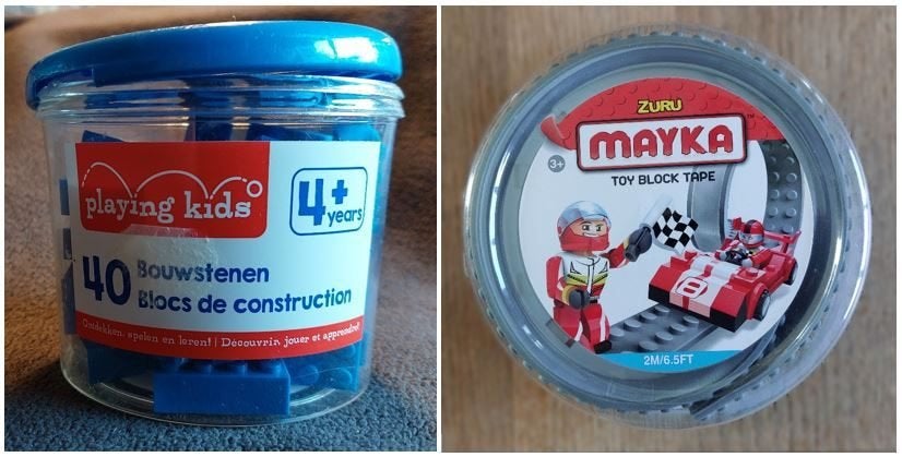 Playing kids, 40 Bouwstenen van Blox en Mayka toy block tape, Ophalen of Verzenden, Nieuw, Overige merken
