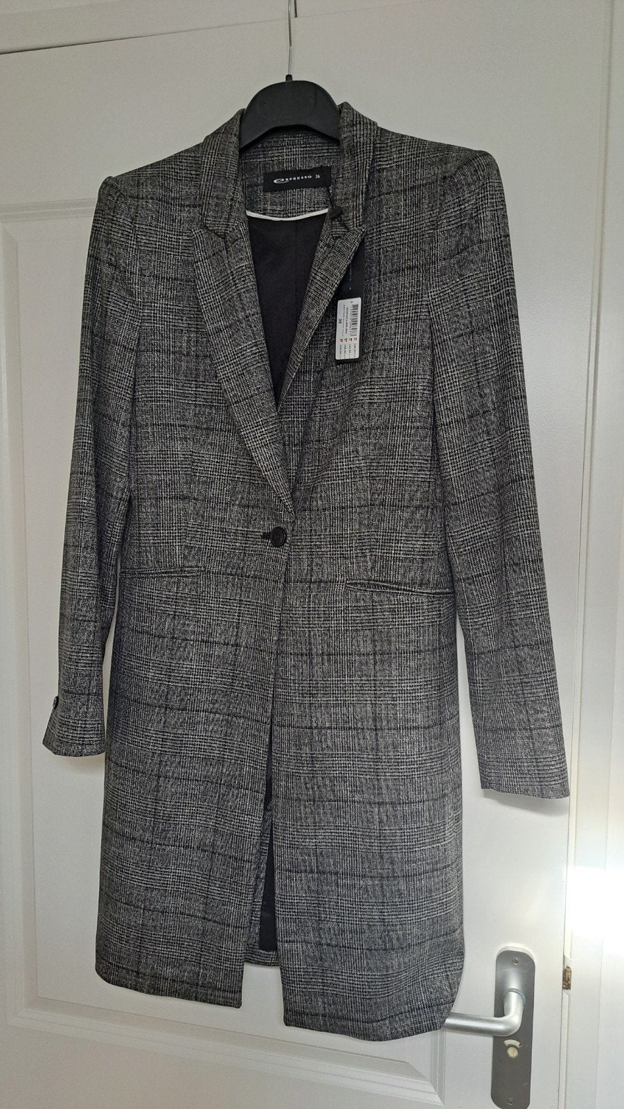 Expresso Blazer Woven long check sharp sh - Maat 36, Kleding | Dames, Expresso, Nieuw, Ophalen of Verzenden, Maat 36 (S)