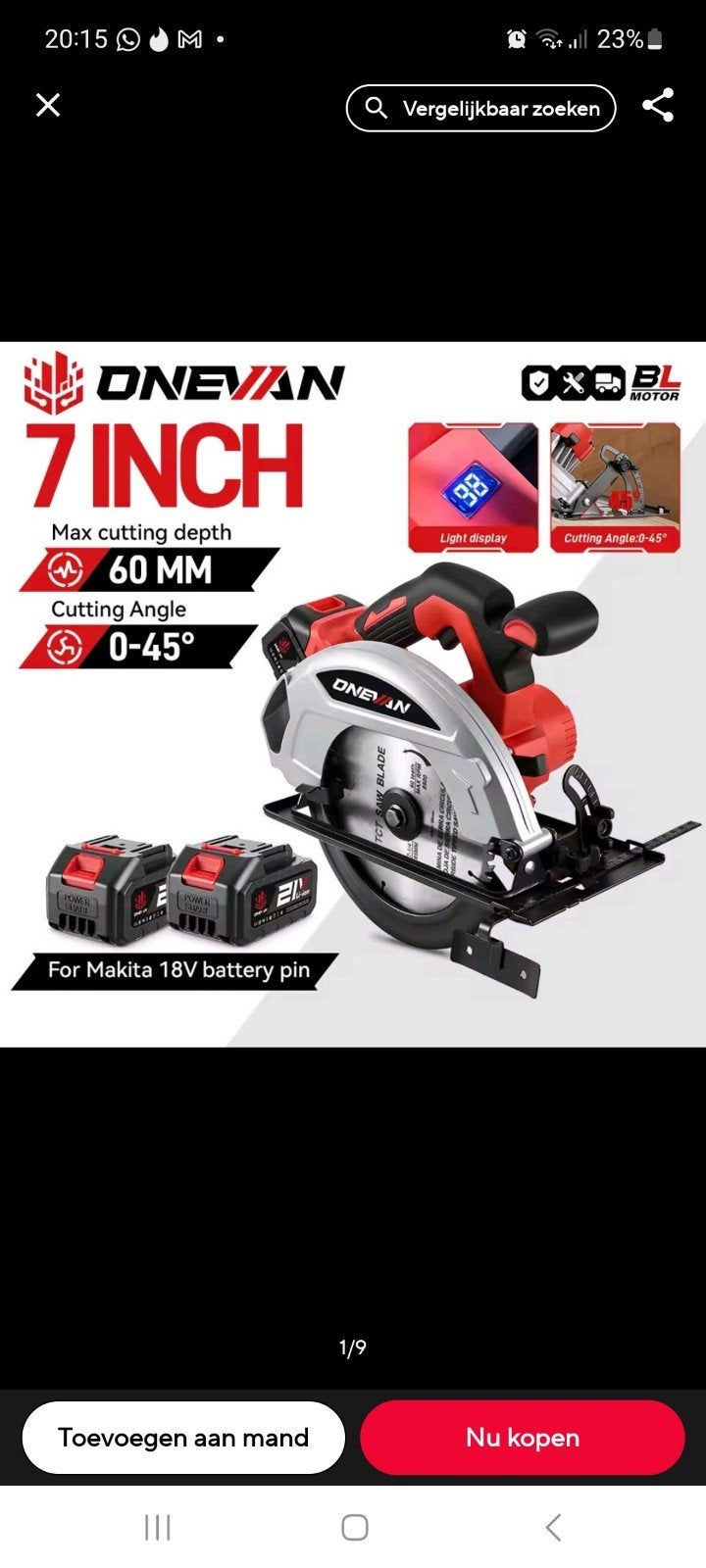 bijna nieuwe handcirkelzaag machine, Ophalen, Cirkelzaag, Zo goed als nieuw, 30 tot 70 mm
