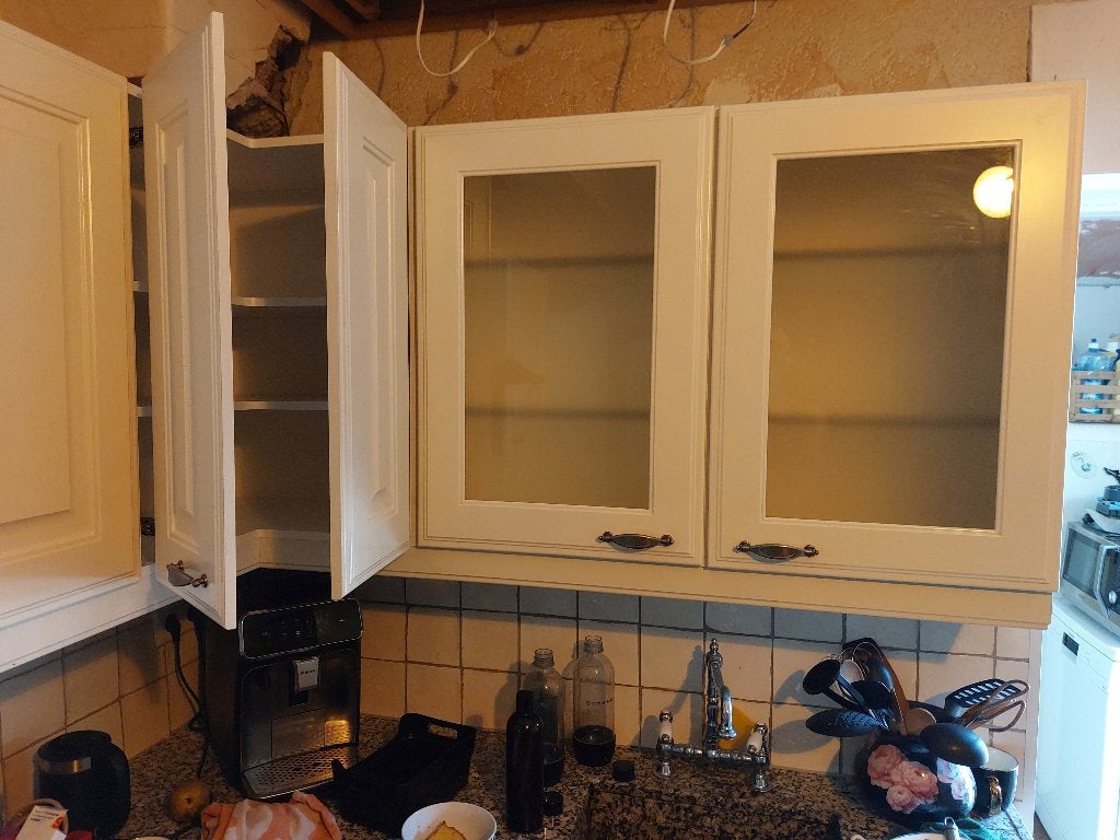 Keukenlastjes zonder handgrepen, Ophalen, Zo goed als nieuw, Wit, Overige typen