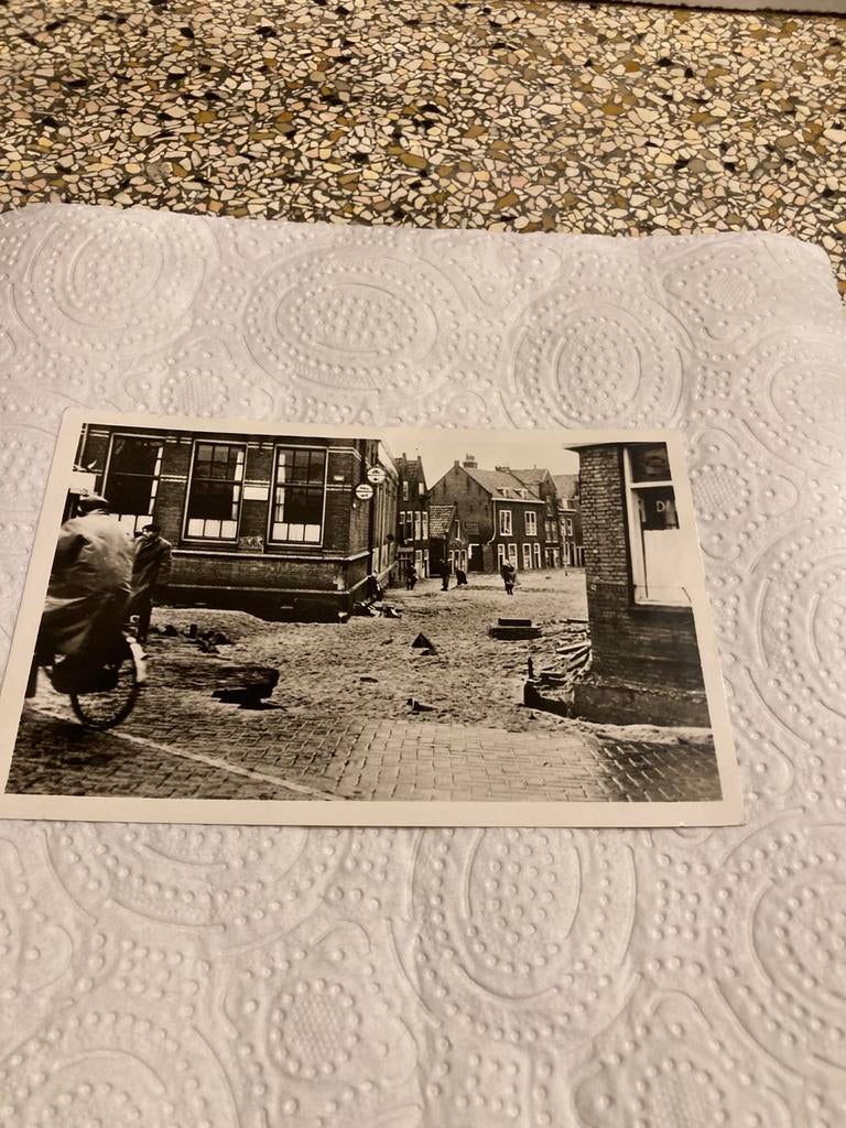 Kaart watersnood oud, Ophalen of Verzenden, 1940 tot 1960, Ongelopen, Zuid-Holland