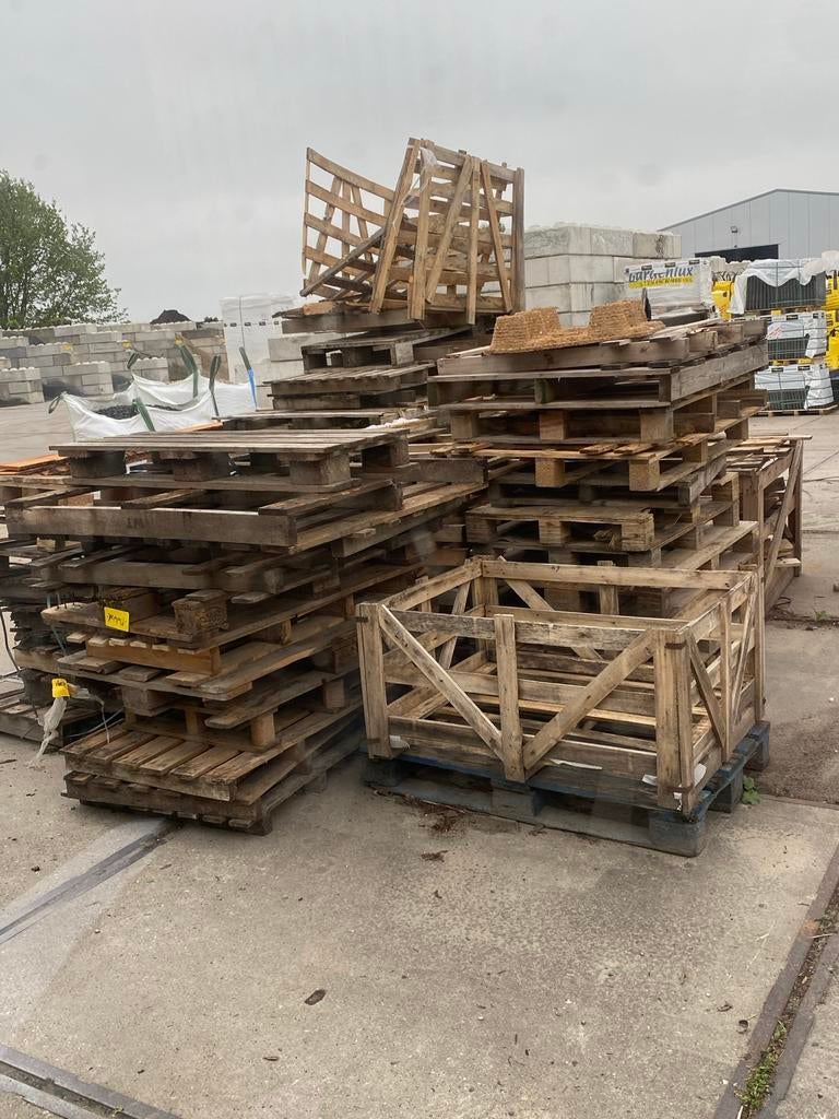 Gebruikte/kapotte pallets en kratten (brandhout), Tuin en Terras, Haardhout, Minder dan 3 m³, Ophalen