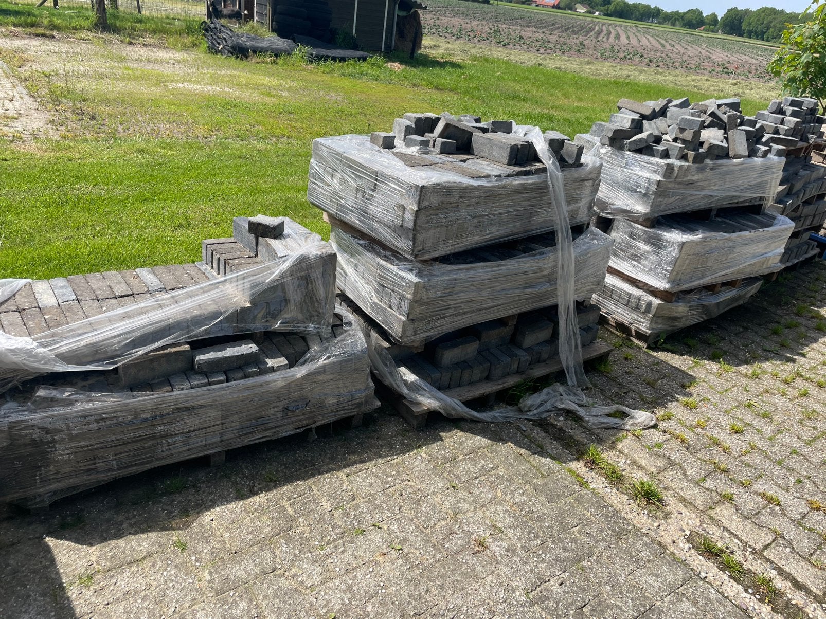 Waaltjes antraciet 20x5x8cm ca 10m2, Ophalen, Gebruikt