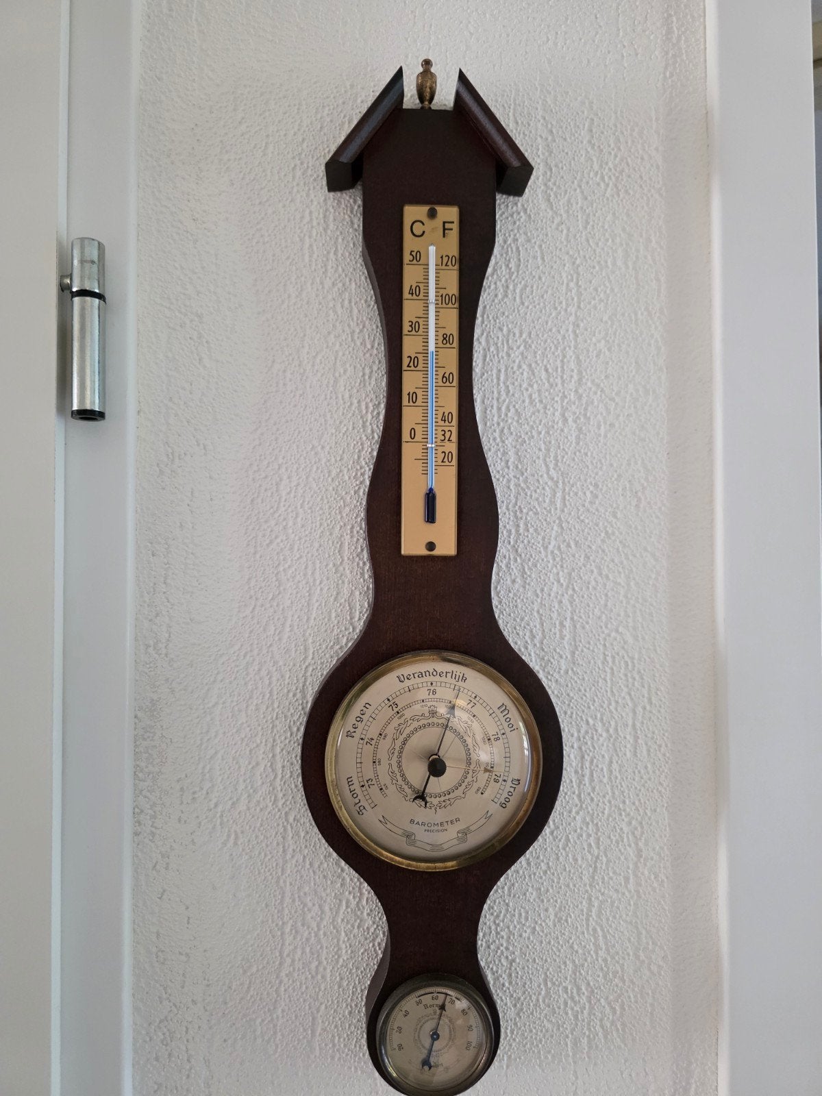 Vintage Weerstation met Barometer, Thermometer, Hygrometer, Ophalen, Gebruikt, Weerstation