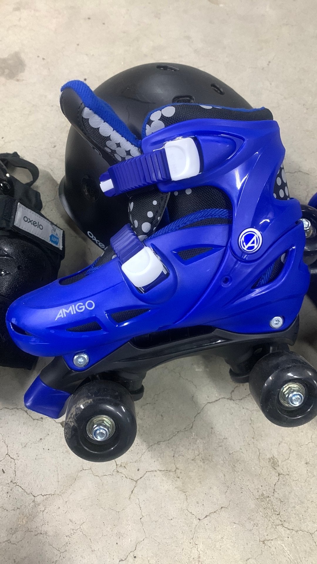 Rolschaatsen verstelbaar mt 34-37 met helm en beschermingset, Kinderen en Baby's, Verstelbaar, Kinderen, Ophalen of Verzenden