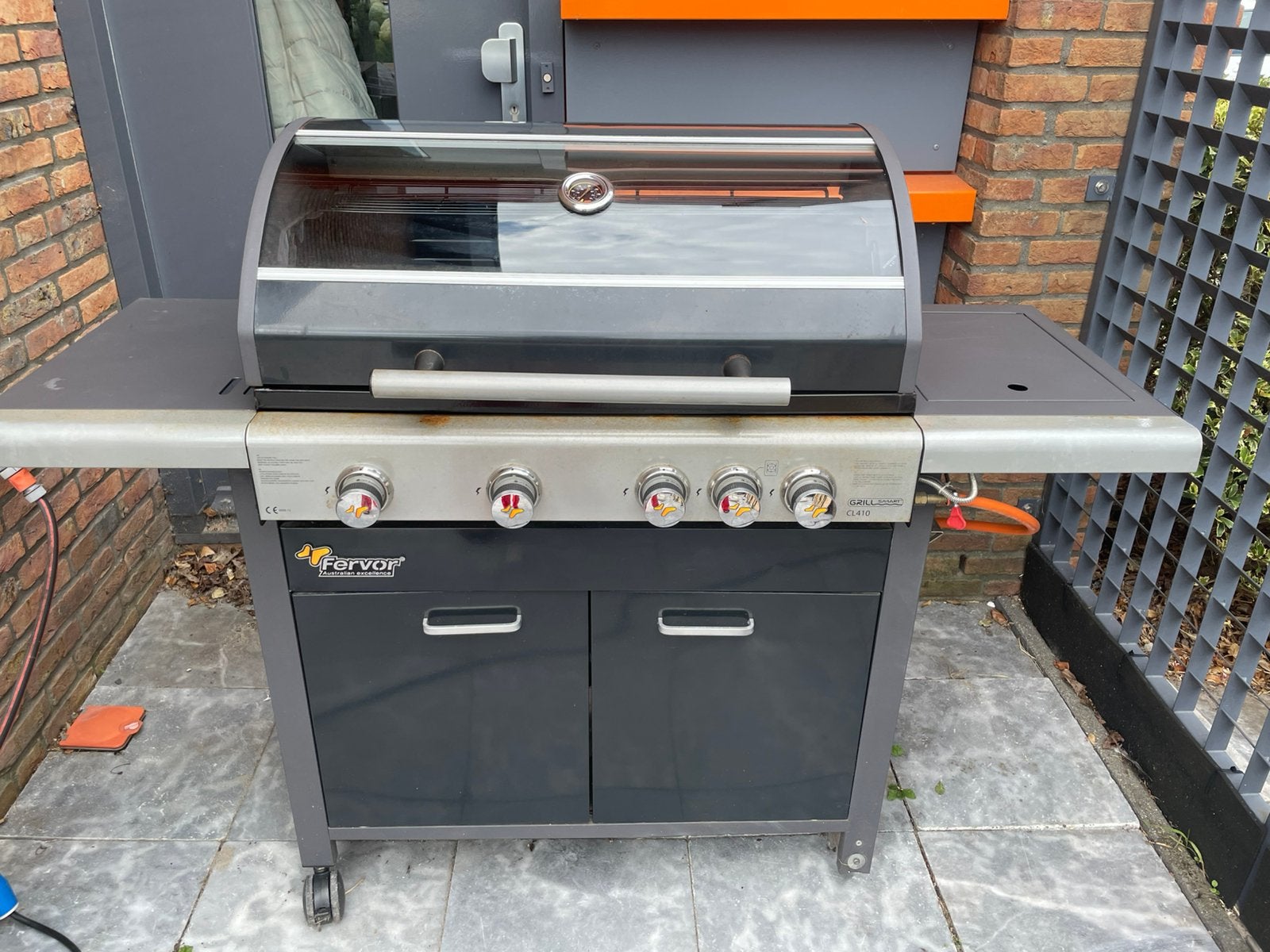 Fervor gasbarbeque 4 pitten, Ophalen, Gebruikt