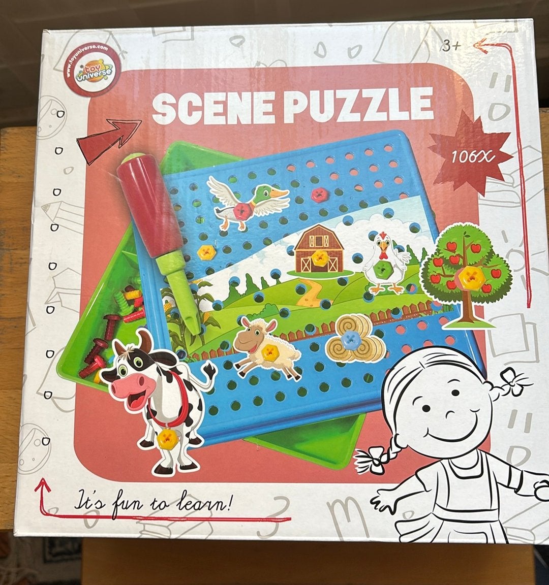 Scene puzzel de boerderij, Ophalen, Zo goed als nieuw, 2 tot 4 jaar