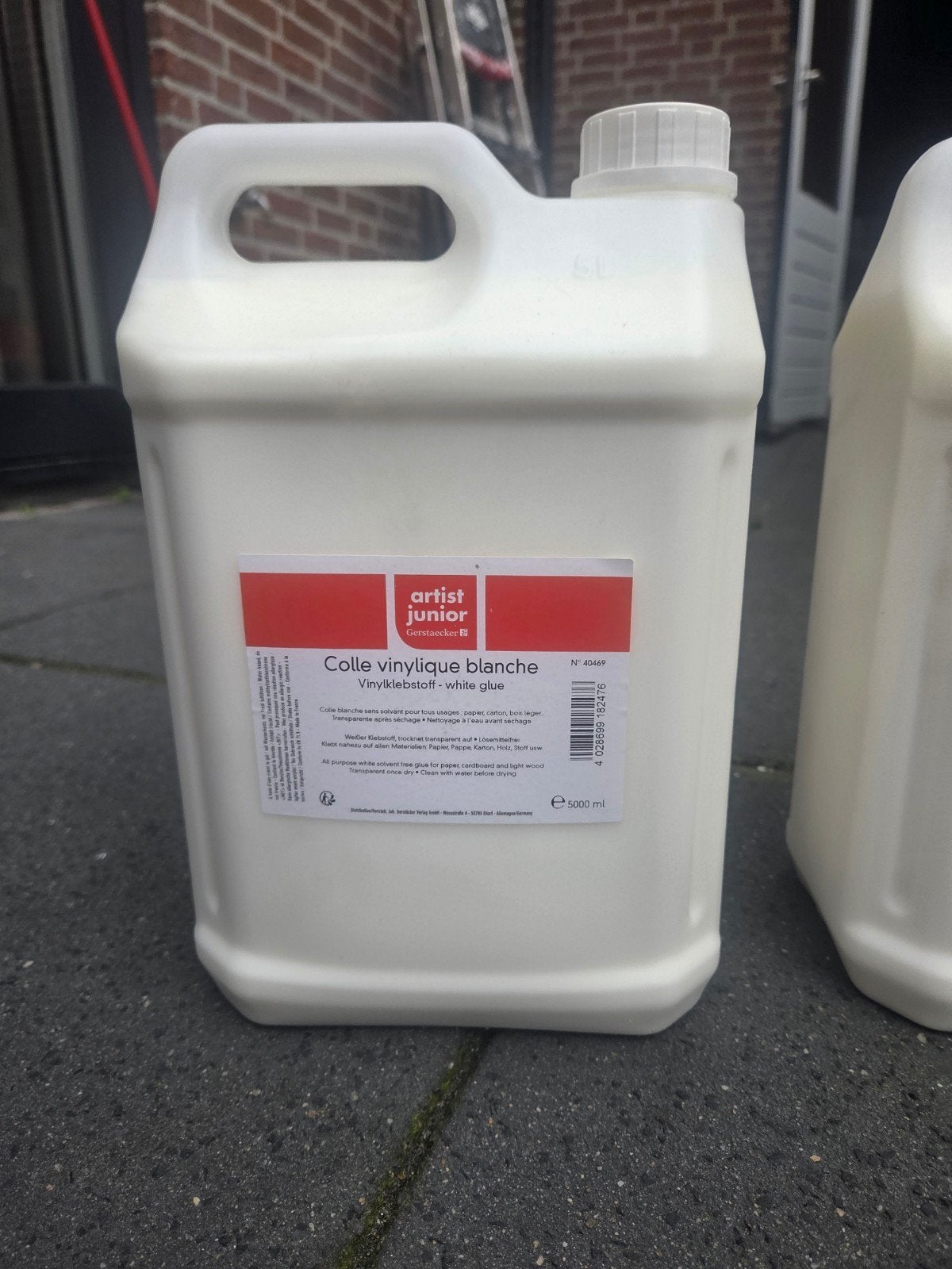 Gerstacker artist junior Vinyllijm 5 liter, Hobby en Vrije tijd, Ophalen, Geschikt voor karton, Zo goed als nieuw, Overige materialen