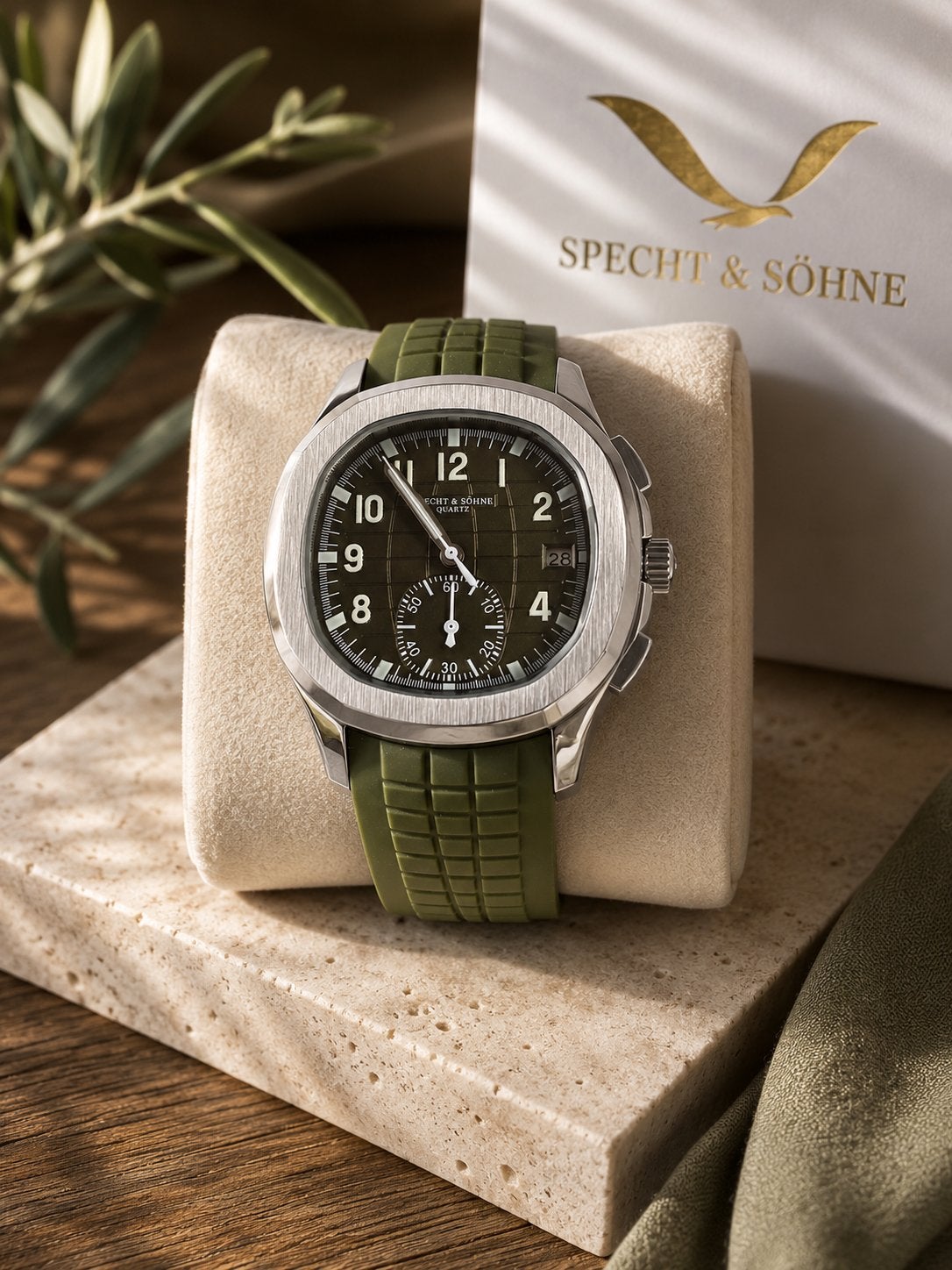 NIEUW! Specht & Sohne quartz horloge, Sieraden, Tassen en Uiterlijk, Horloges | Heren, Overige merken, Staal, Polshorloge, Nieuw