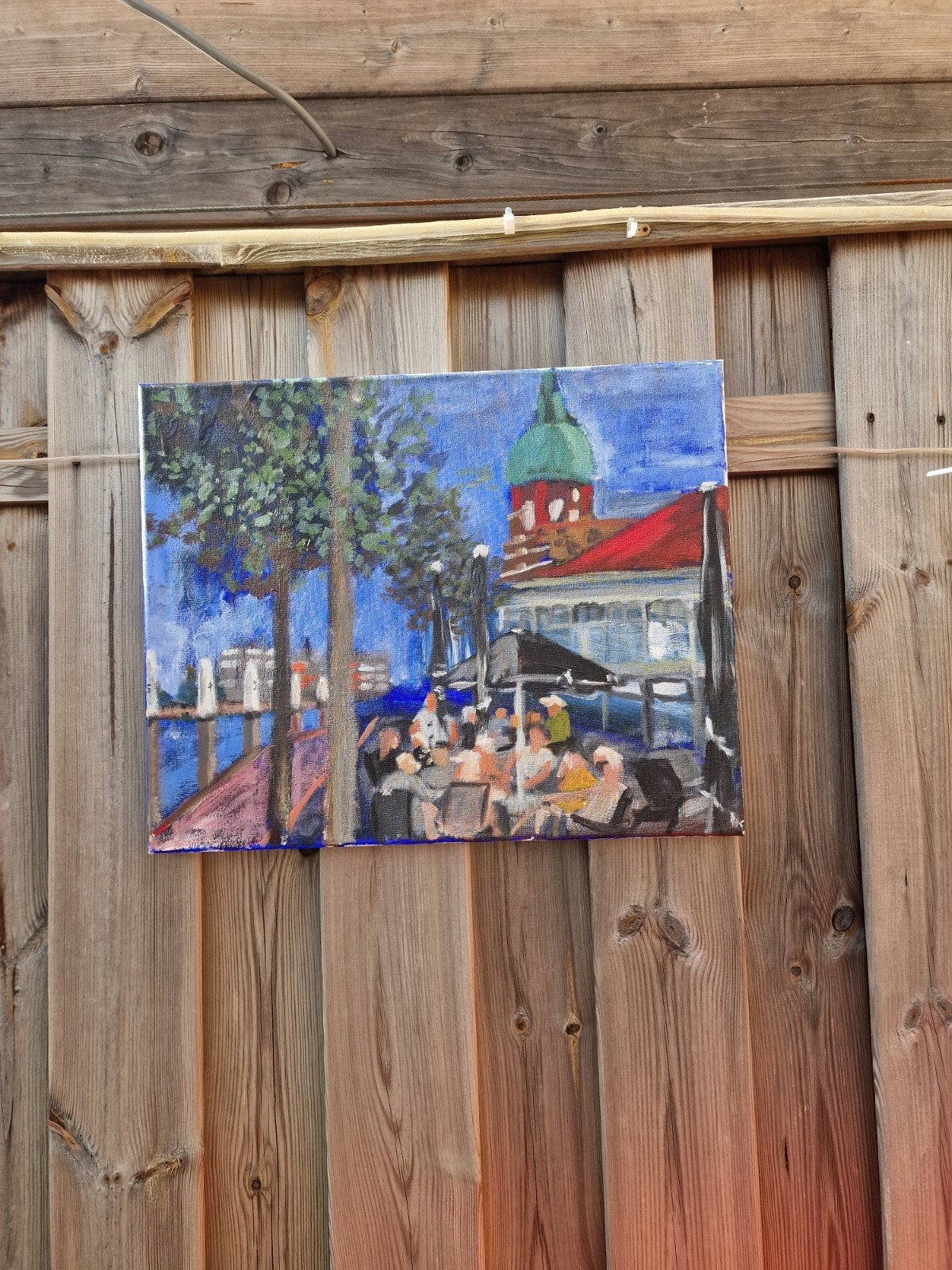 Bikkel Artist Schilderij Groothoofd 2022 50x40 cm, Ophalen, Groen