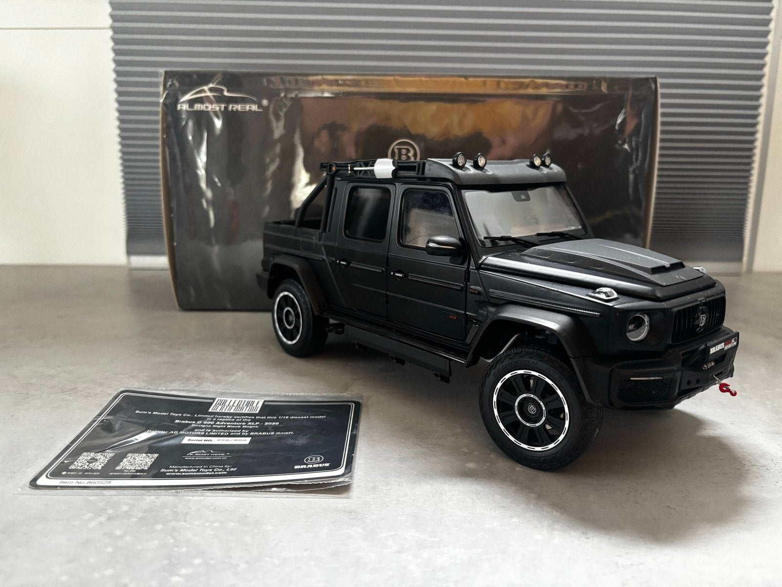Almost Real Brabus G 800 Adventure XLP - 2020 zwart 1:18, Ophalen of Verzenden, Gebruikt, Auto, Overige merken