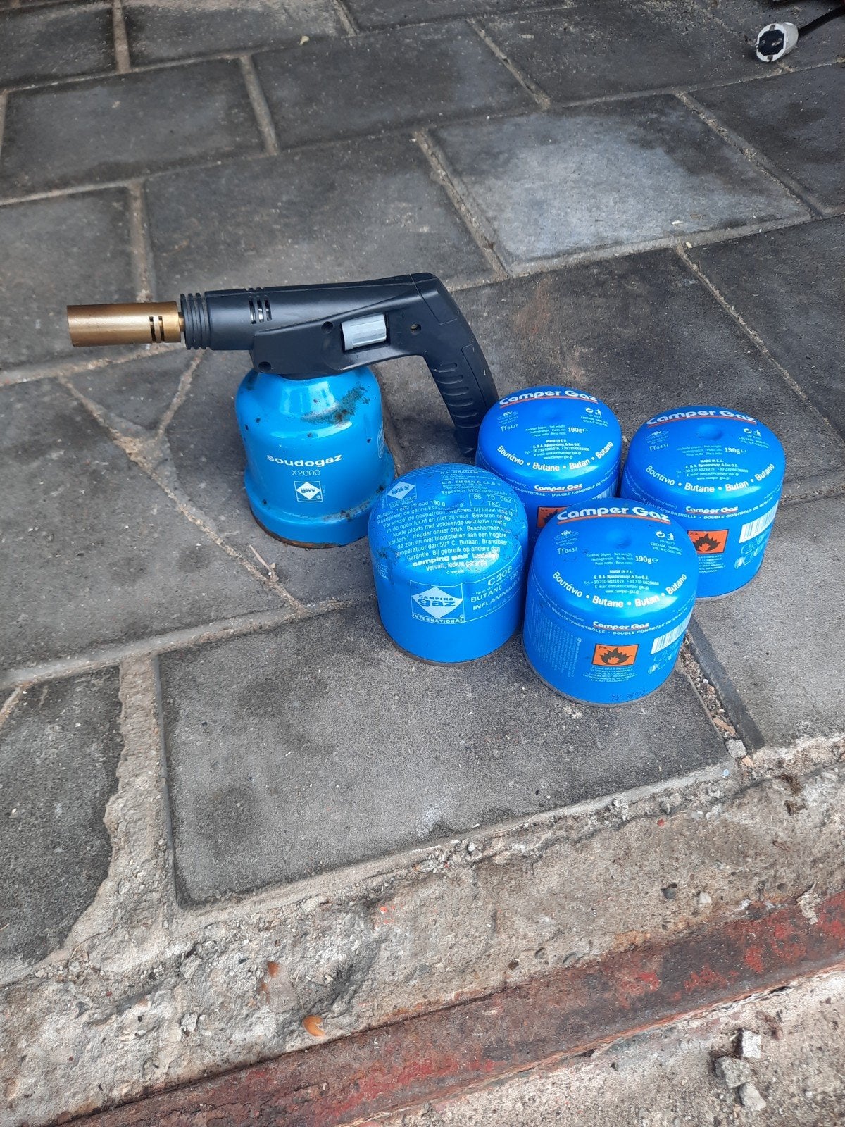 Verfbrander met 4 reserve gastankjes, Ophalen, Gebruikt, Overige typen