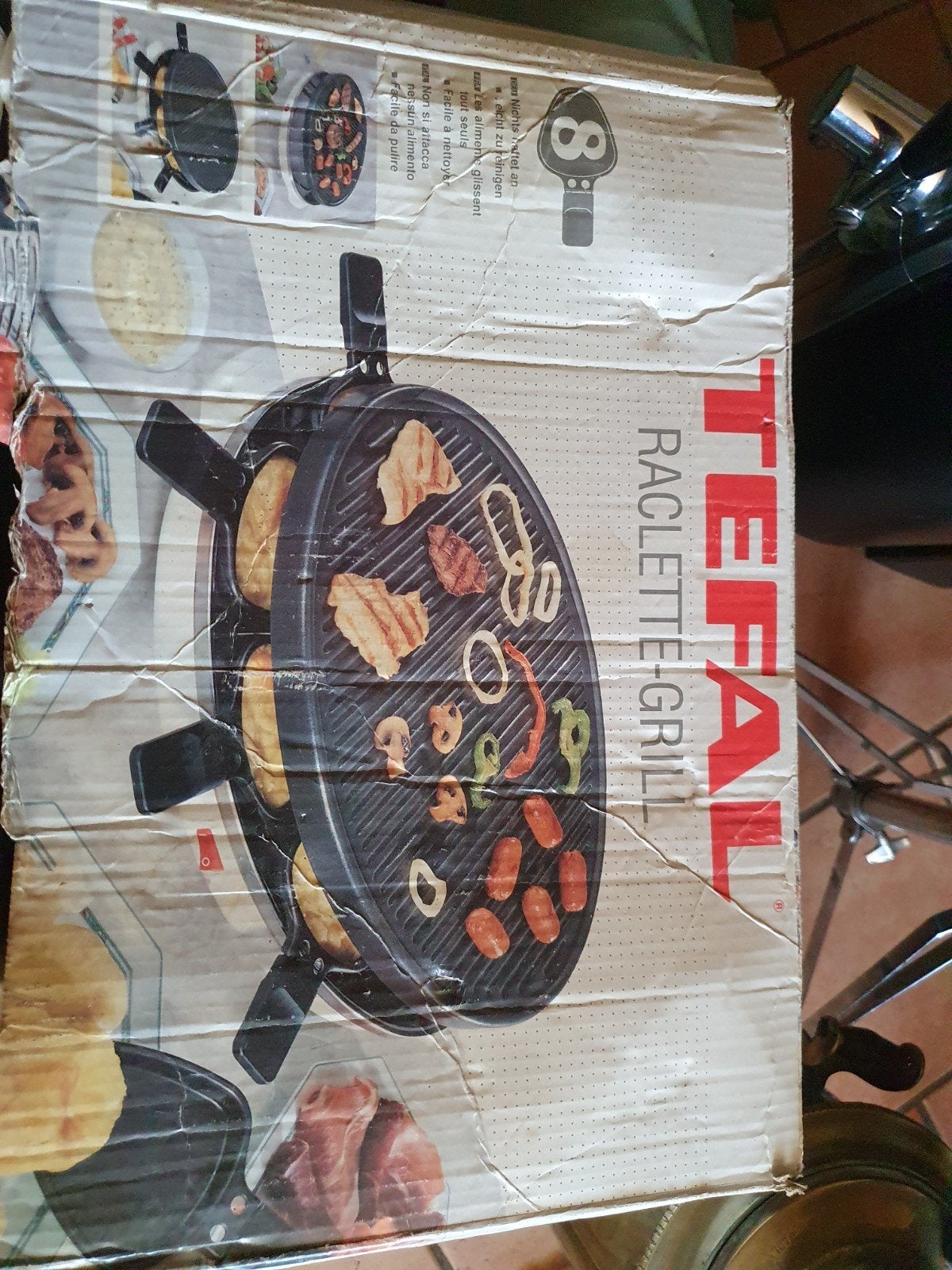 Tefal Raclette-Grill voor 8 personen, Ophalen of Verzenden, Zo goed als nieuw, 8 personen of meer