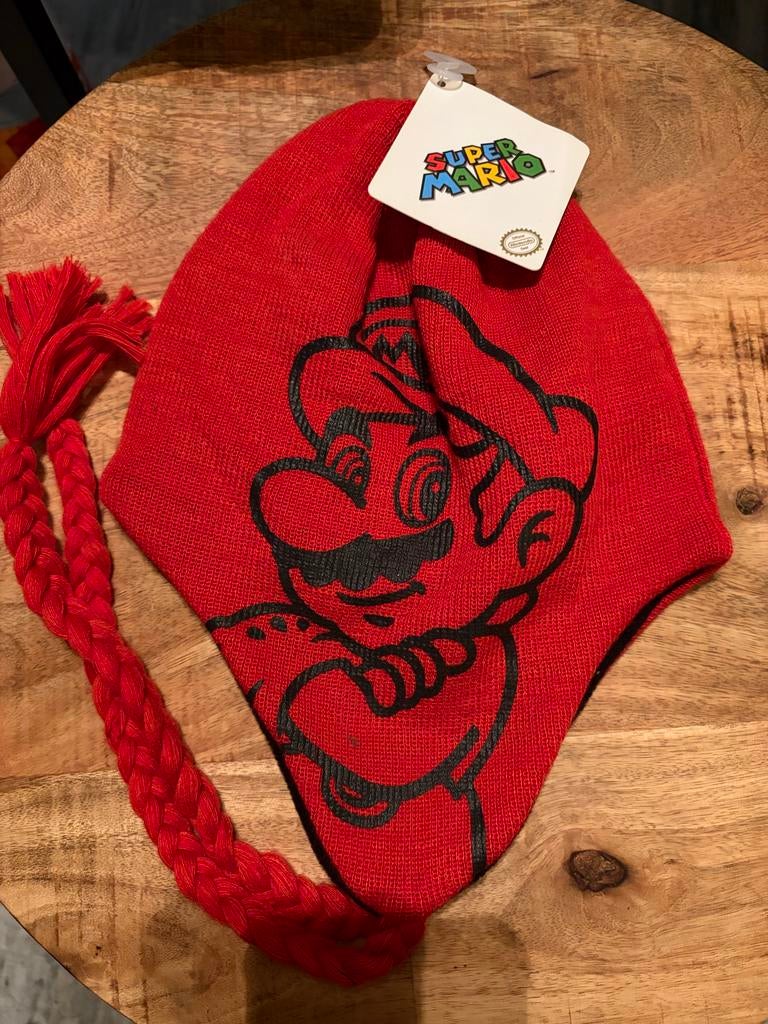 Nieuwe Super Mario Muts - Rood met Vlechten, Ophalen, Nieuw, Jongetje of Meisje, Hoed
