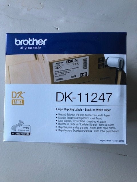 Brother DK-11247 verzendlabel groot 103x164mm, Ophalen of Verzenden, Nieuw