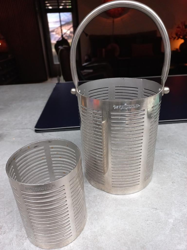 Riverdale set van 2 metalen lantaarns - 10cm en 16cm, Ophalen of Verzenden, Gebruikt, Modern