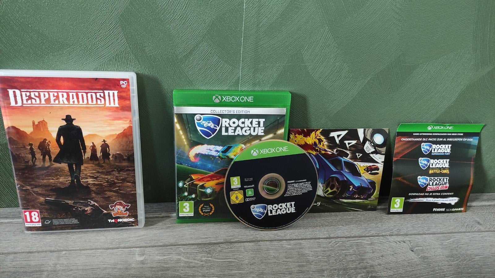 Rocket League collectors edition xbox one en desperados 3 pc, Ophalen of Verzenden, Zo goed als nieuw