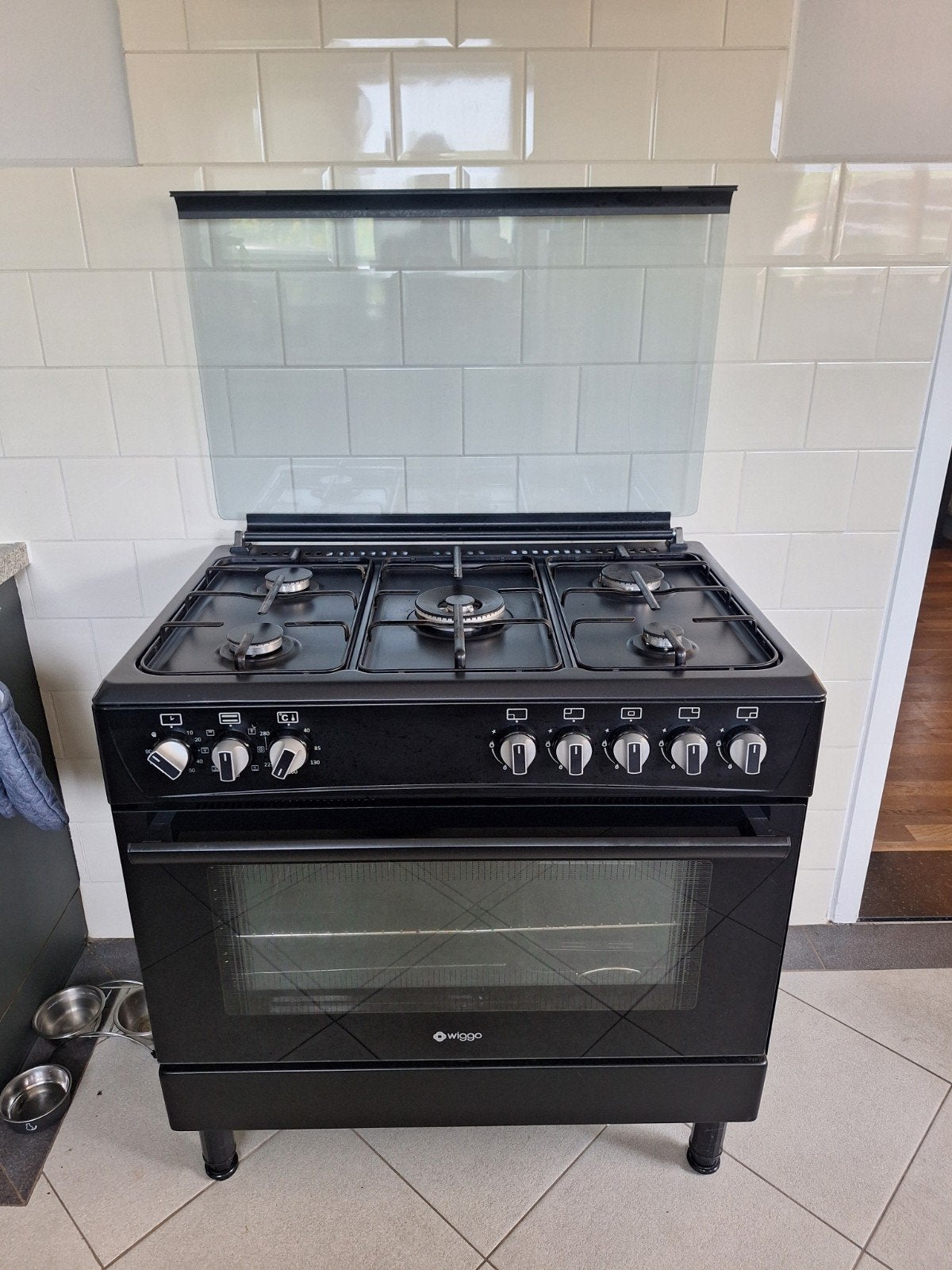 Grote elektrische oven 90 cm met kookplaat en wokbrander, Ophalen, Gebruikt, 60 cm of meer, 4 kookzones