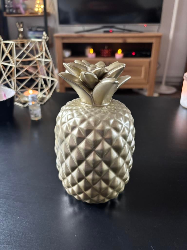 Goud ananas, Overige materialen, Overige kleuren, Ophalen of Verzenden, Zo goed als nieuw