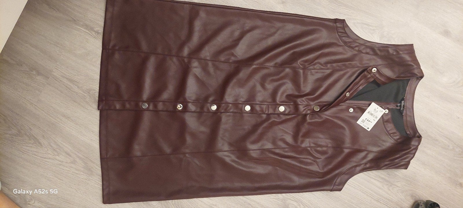 Bruine leren top zonder mouwen, Kleding | Dames, Bruin, Maat 42/44 (L), Nieuw, Ophalen of Verzenden