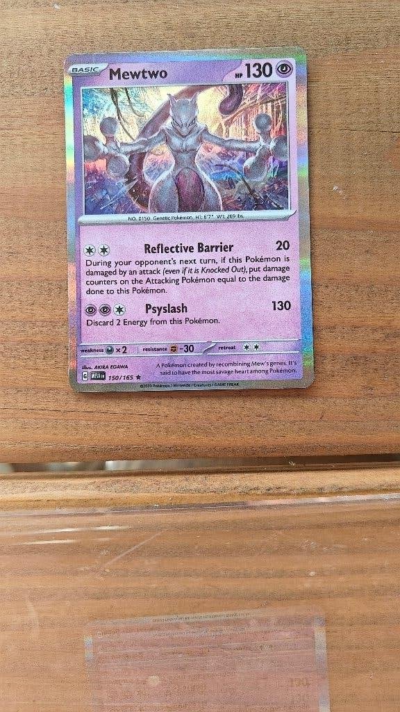 Mewtwo 150/165 - Pokémon 151 - Reverse Holo - Pokémon EN, Ophalen of Verzenden, Nieuw, Losse kaart