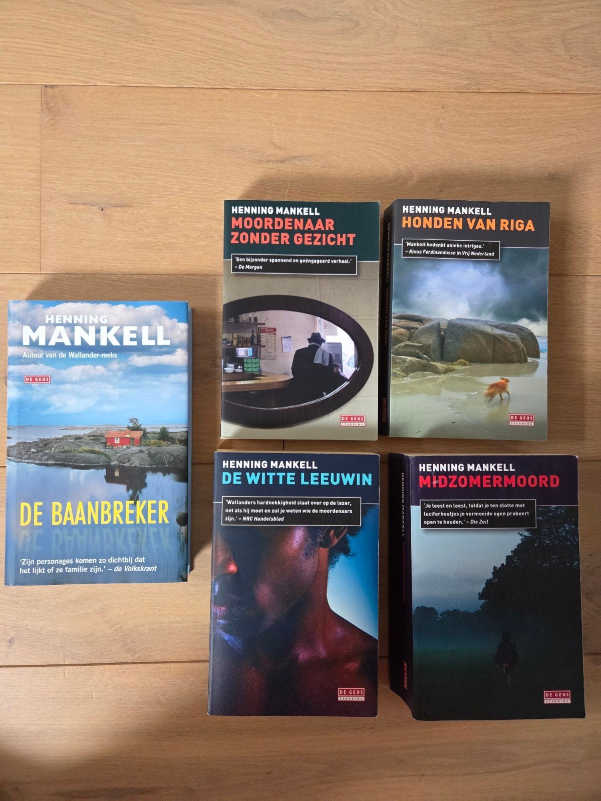 5x Henning Mankell - Wallander reeks, Ophalen of Verzenden, Gelezen, Henning Mankell