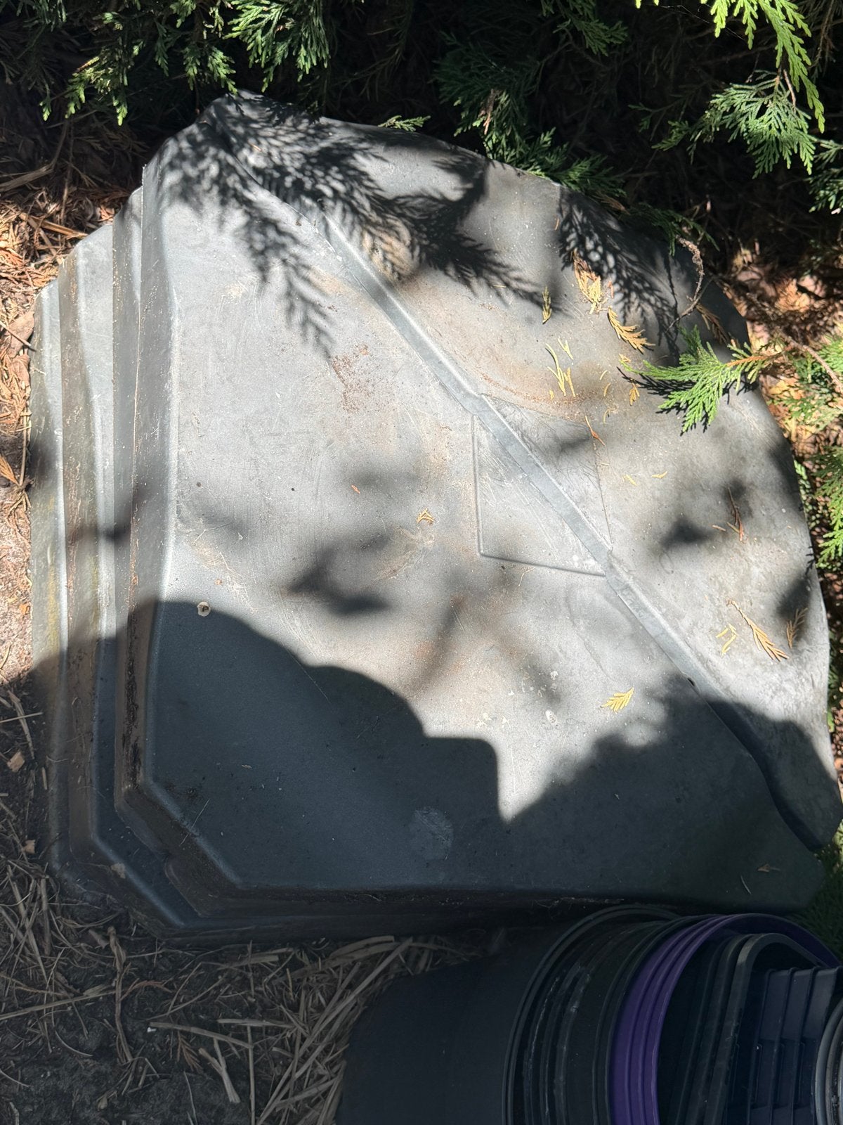 Parasoltegel beton in plastic 4 stuks, Ophalen, Gebruikt, Minder dan 1 meter, Parasolvoet