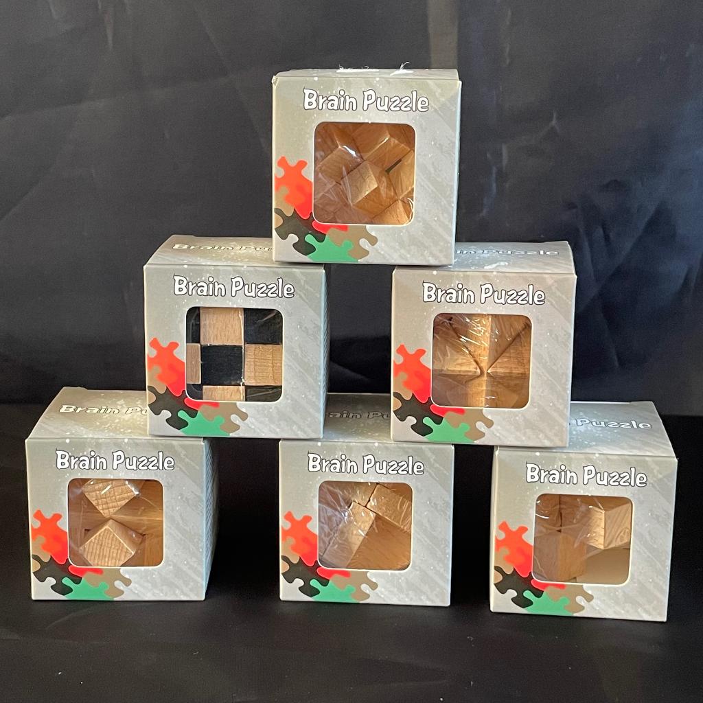 Houten Brain Puzzles, 6 stuks – breinbrekers. Nieuw, Ophalen of Verzenden, Minder dan 500 stukjes, Nieuw, Rubik's of 3D-puzzel
