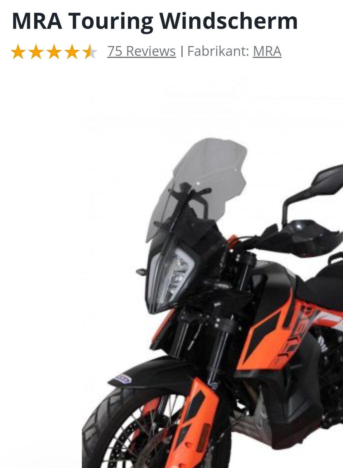 MRA Touring Windscherm voor KTM Adventure 790/890 R, Ophalen of Verzenden
