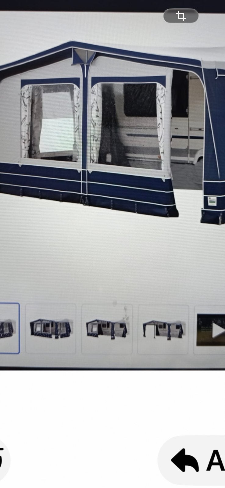 Voortent caravan Starcamp., Caravans en Kamperen, Ophalen, Zo goed als nieuw, Starcamp