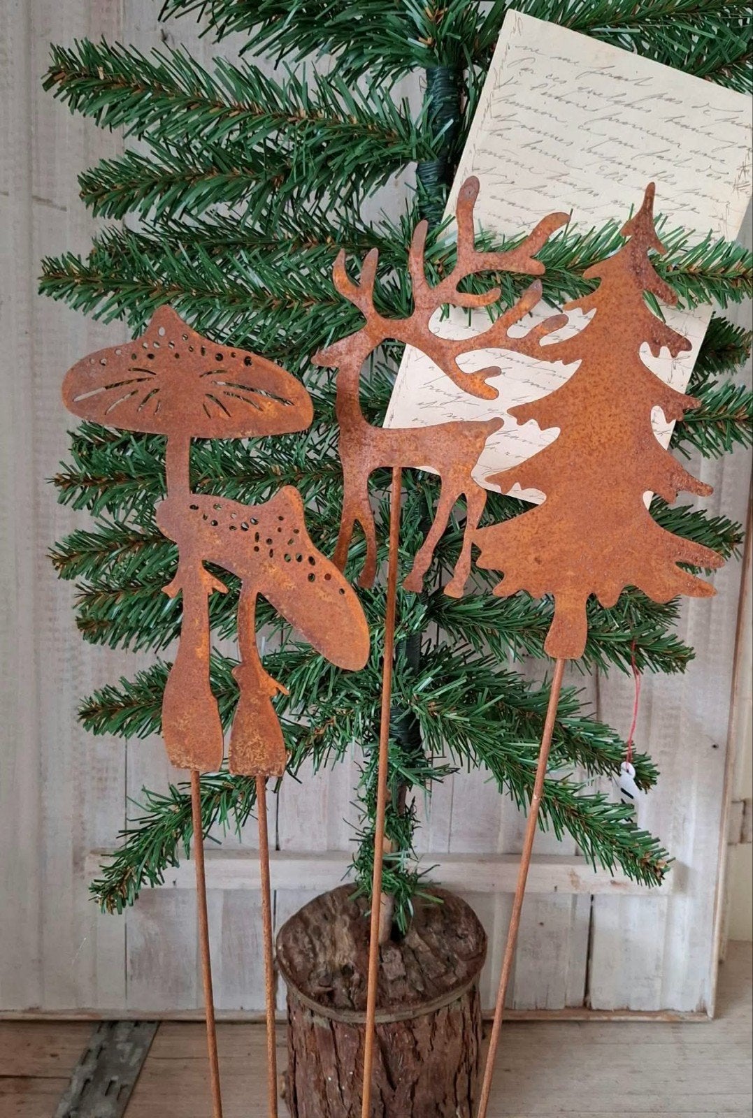 Super leuk roestig setje plantenstekers, Ophalen of Verzenden, Nieuw