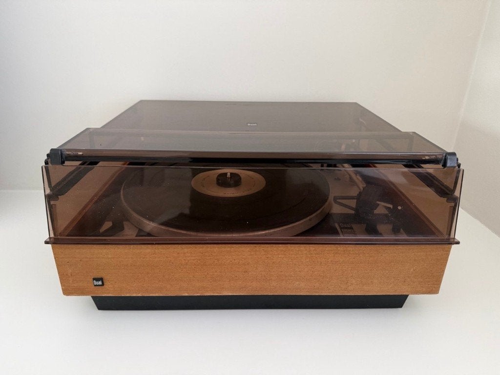 Dual 601 direct drive platenspeler met houten plint, Audio, Tv en Foto, Platenspelers, Gebruikt, Platenspeler, Dual, Ophalen