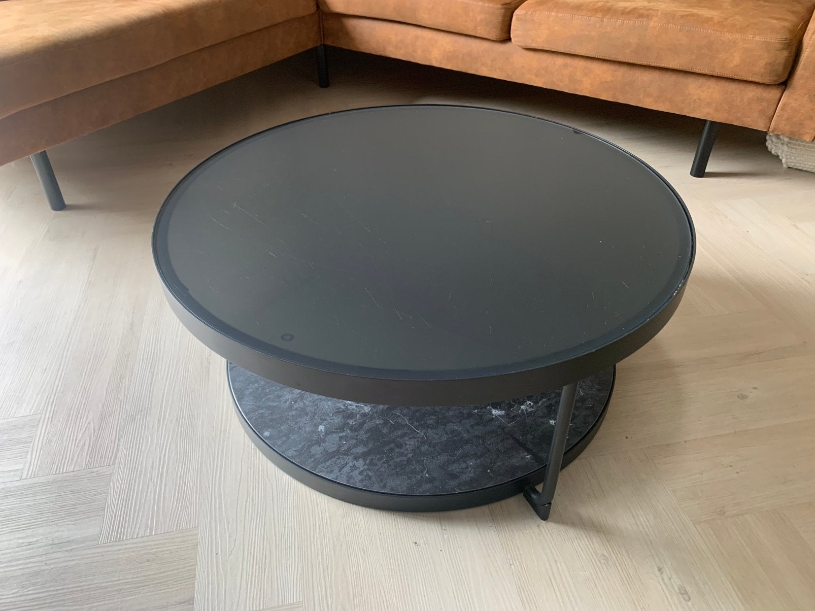 Salontafel, Ophalen, Gebruikt, 100 tot 150 cm, Rond