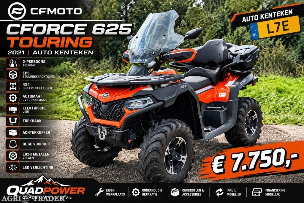 CFMOTO CFORCE 625 TOURING | 2021 | 4X4 | EPS | 2-PERSOONS |, Motoren, -, Niet opgegeven, Niet opgegeven, 1 cilinder