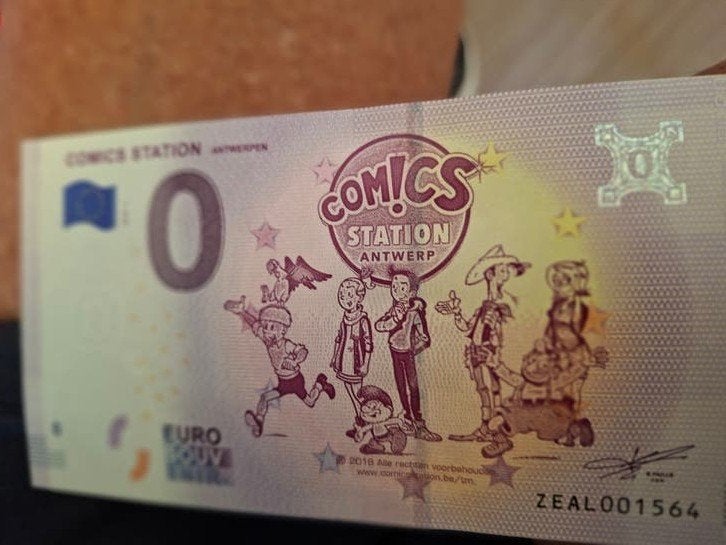 0 Euro Souvenirbiljetten: Kindepostzegels & Comics Station, Postzegels en Munten, Verzenden, Setje