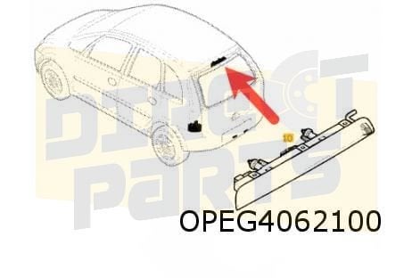 Opel Meriva A (-7/10) derde remlicht (LED) (incl. sproeier), Auto-onderdelen, Verlichting, -, Verzenden, -, Opel