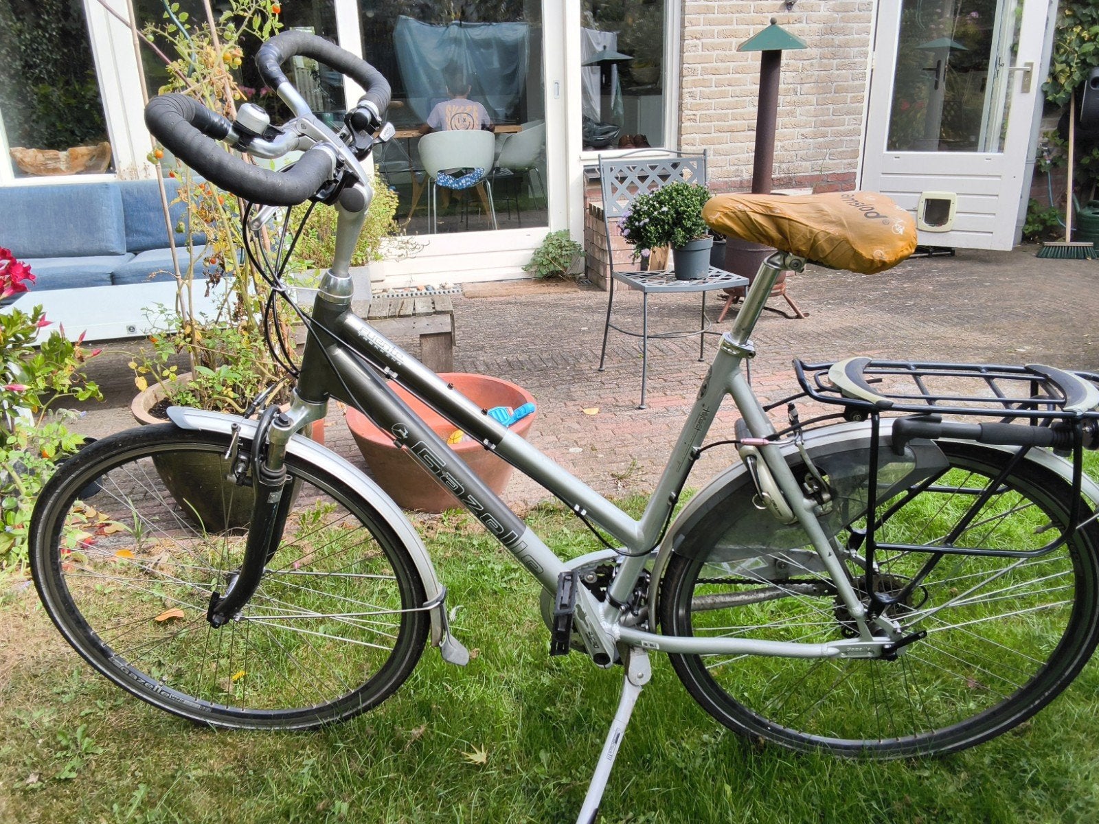 Gazelle Fuente maat 57, 27 versnellingen, deore LX, Ophalen, 28 inch, Gebruikt, Velgrem