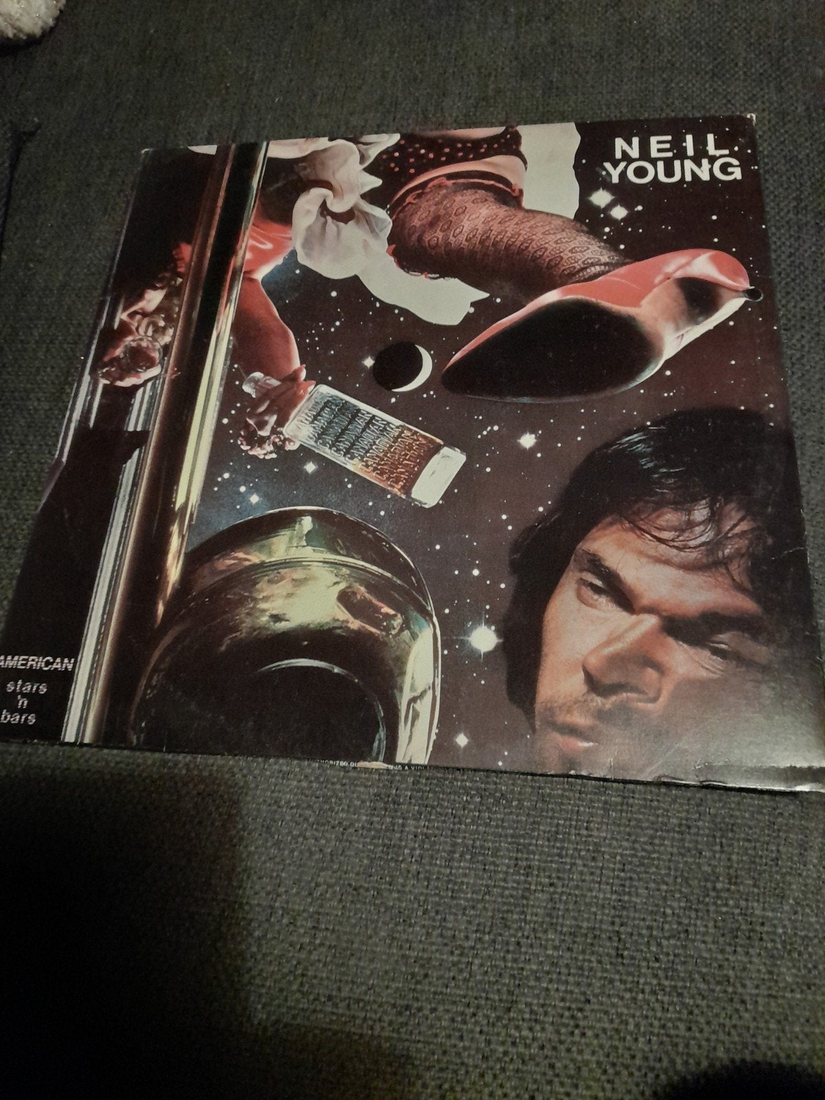 Neil Young - American Stars 'n Bars LP (1977), LP, Rock, Gebruikt, Verzenden