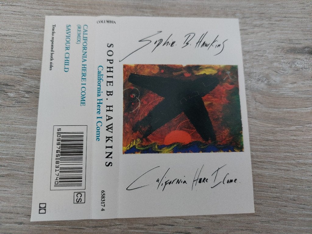 SOPHIE B. HAWKINS - CALIFORNIA HERE I COME (MC-SINGLE), 1 bandje, Ophalen of Verzenden, Zo goed als nieuw, Origineel