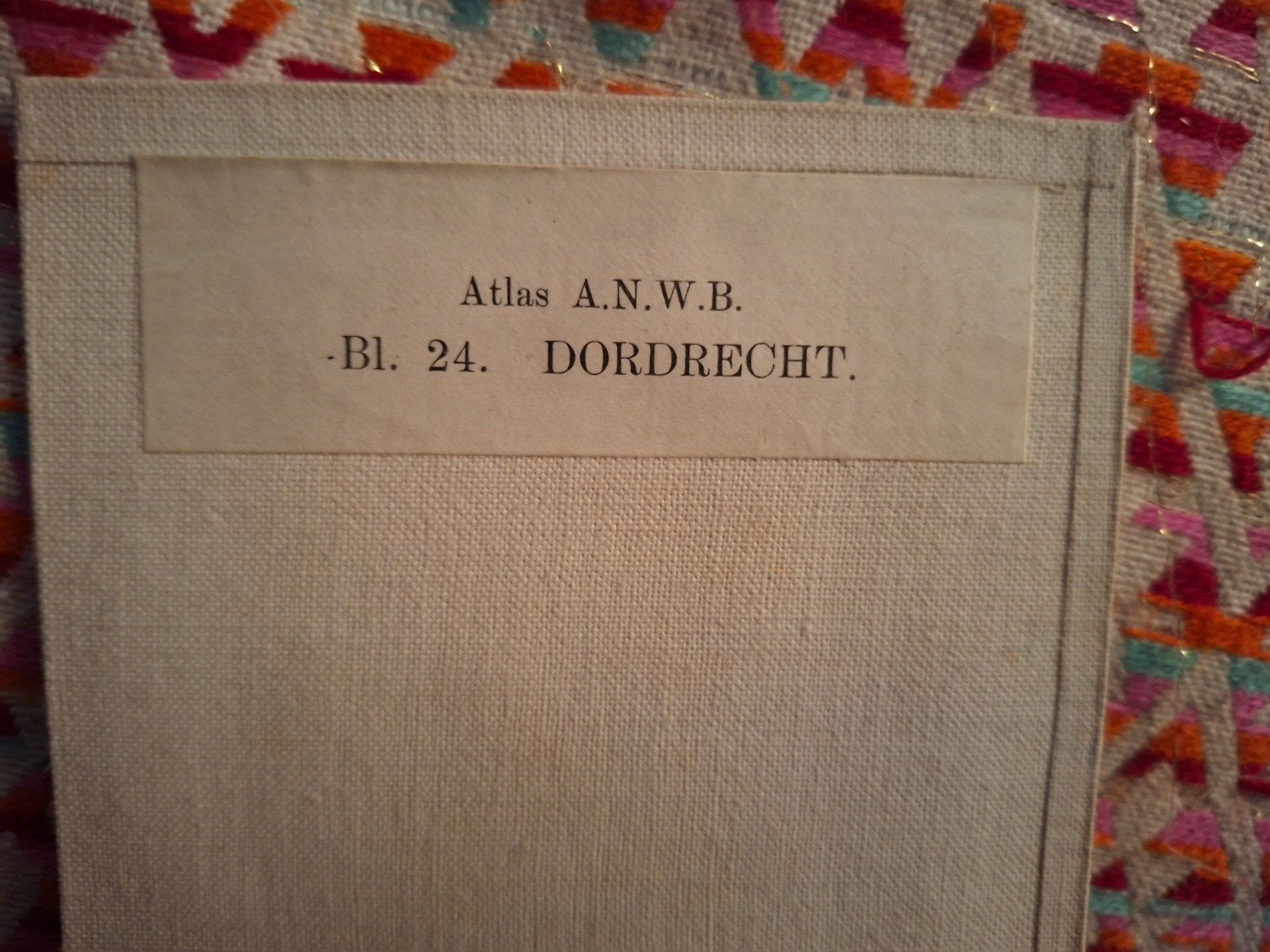 Atlas A.N.W.B. - Bl. 24. DORDRECHT. Herzien 1923, Overige atlassen, 1800 tot 2000, Nederland, Ophalen