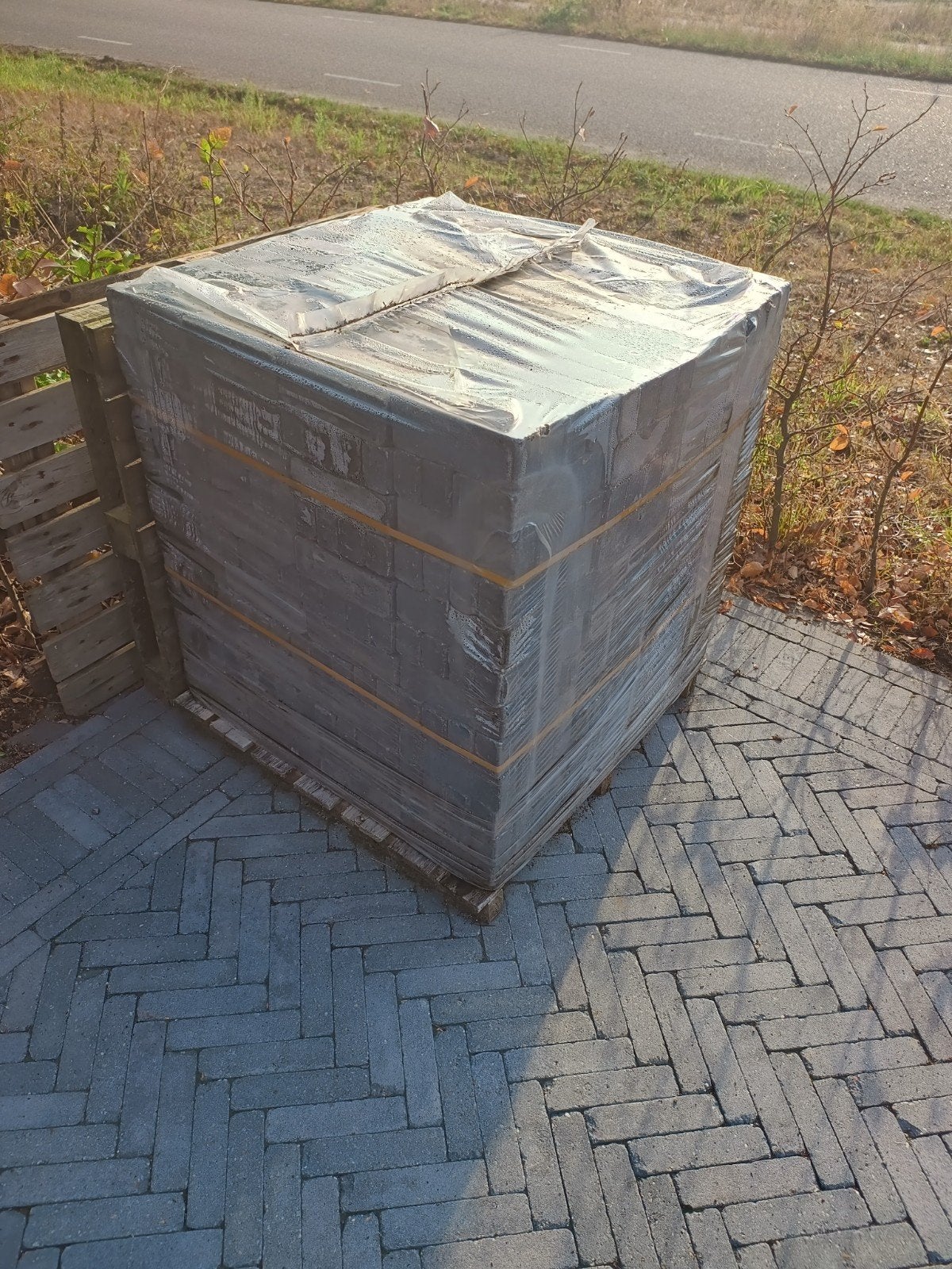 Pallet Metro Trommelsteen 20x5x7 cm Antraciet, Ophalen, Overige materialen, Overige typen, Nieuw