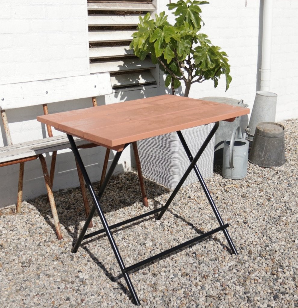 Franse stijl klaptafels bistrotafels terrastafels zalm roze, Ophalen