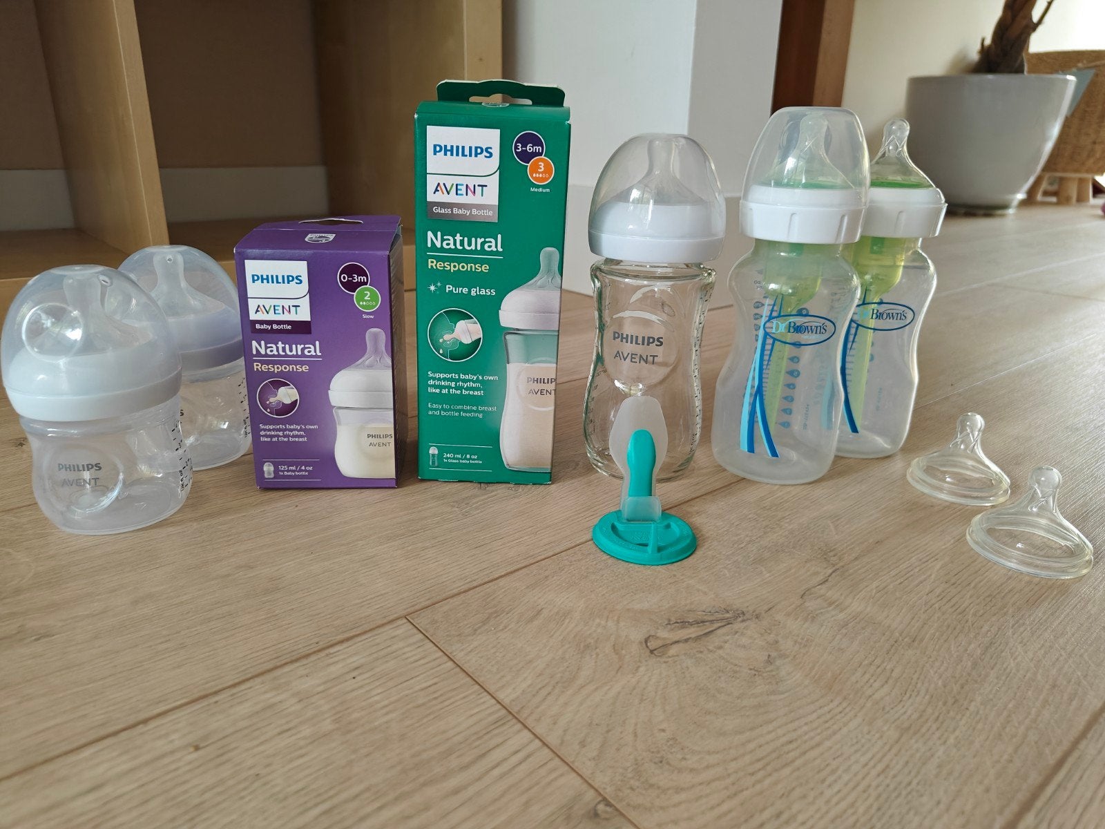 Philips Avent en Dr. Brown's Babyflessen & Bewaarbakjes, Zo goed als nieuw, Babyfles, BPA-vrij, Philips Avent