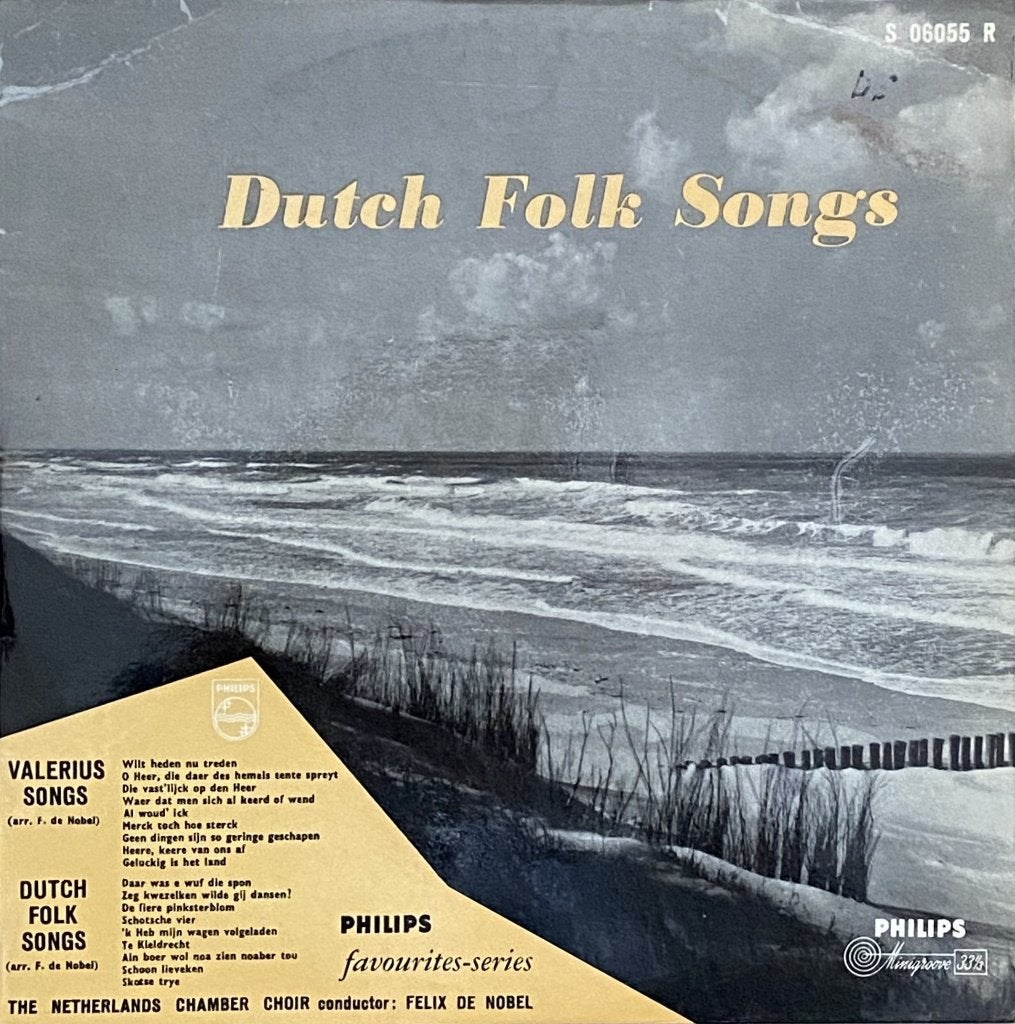 Netherlands Chamber Choir - DUTCH FOLK SONGS @1955, LP, 10 inch, Ophalen of Verzenden, Zo goed als nieuw